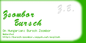 zsombor bursch business card